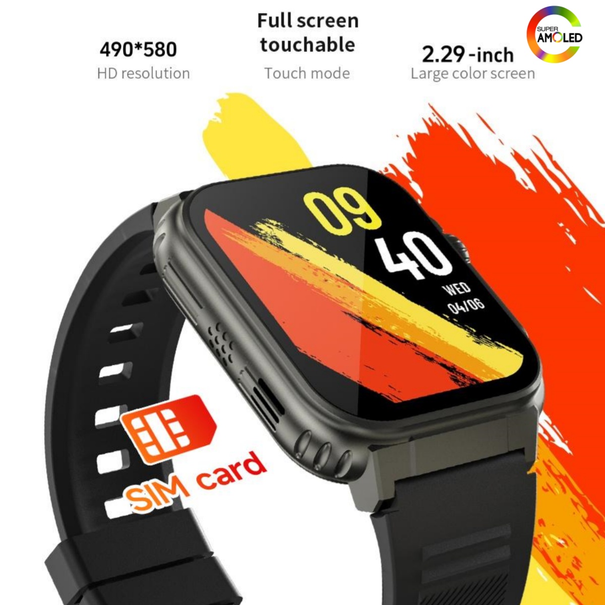 S12 Ultra MAX 5Gスマートウォッチ 2.29イ - Fall Detection Watch のレビューと価格